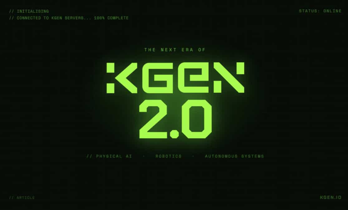 KGeN Expands Into Physical AI, Bringing Verified Human Intelligence to Robotics, and Autonomous Systems